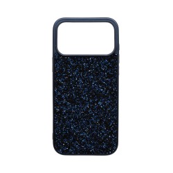 Designer Hard Silicone Case with Diamond Crystals for Apple iPhone 17 Pro Max/iPhone 18 Pro Max Blue